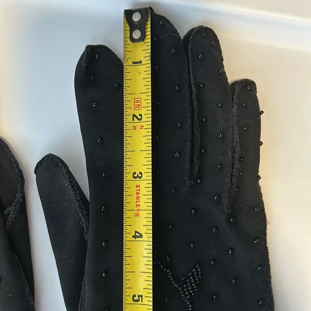 Vintage beaded opera gloves size small- estimate size
